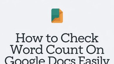 Word Count on Google Docs